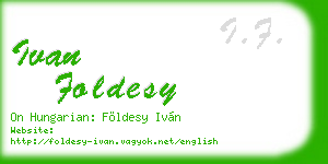 ivan foldesy business card